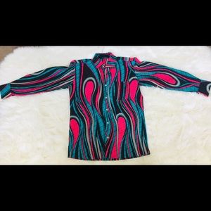 NWOT African Ankara Ntoma men’s casual shirt